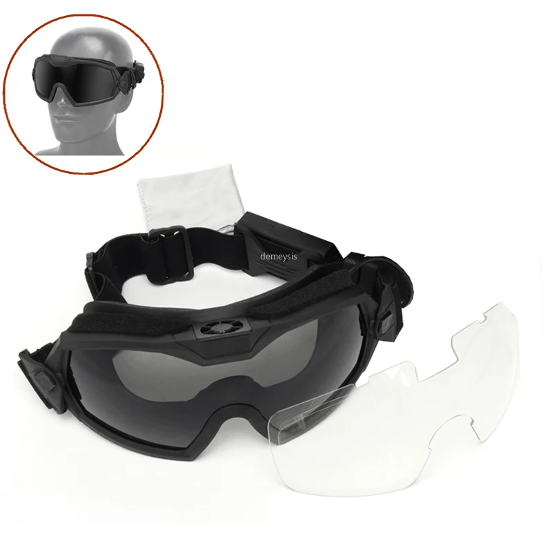 

Военные очки для страйкбола, тактические боевые противотуманные очки, уличные очки с УФ-защитой для охоты и военных игр, очки для стрельбы с ...