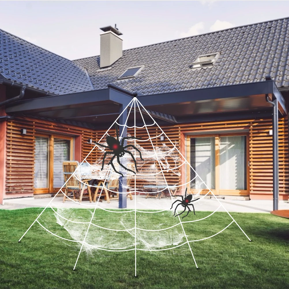 Хэллоуин Декор Гигантский эластичный паук веб cobweb террор вечерние украшения бар