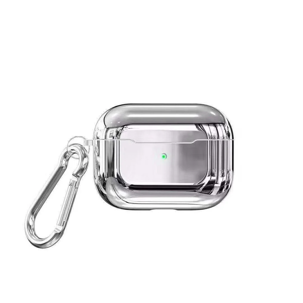 2 For Airpods Pro BFOLLOW Роскошная плакированная силиконовый чехол для AirPods Pro Airpods 1/2 Мягкий защитный чехол на заднюю панель из полиуретана Противоударная защитная задняя крышка с цепочкой для ключей - Цвет: 2 For Airpods Pro