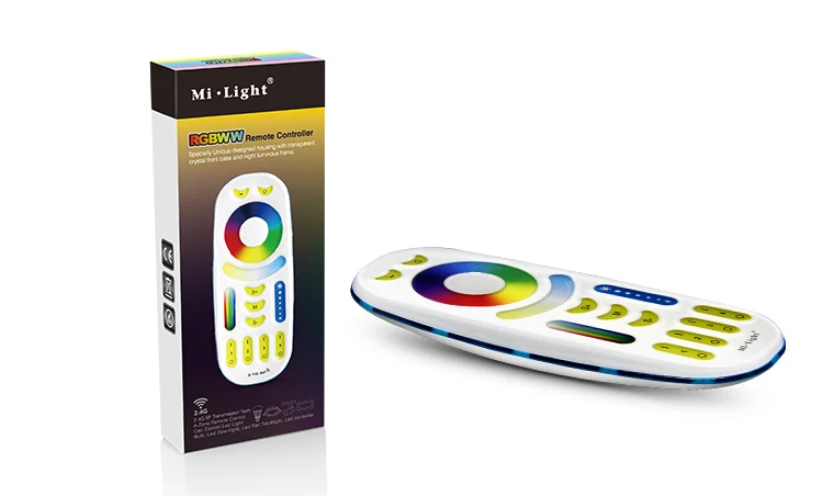 Milight miboxer FUT092 2.4Ghz RGBWW 4-zone group control match RF RGB+CCT Remote controller for led lamps series | Освещение