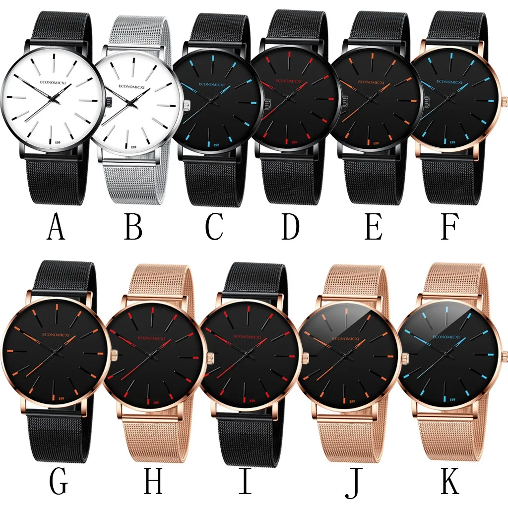 

Mens Watches Women Quartz Watch Casual Slim Mesh Steel Waterproof Fashion Sport Luxury Watch Relogio Masculino montre homme L58