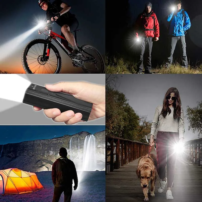 3000lm bicycle light set power bank 5200mah bike lights usb rechargeable 3led headlight waterproof mtb cycling camping lamp free global shipping