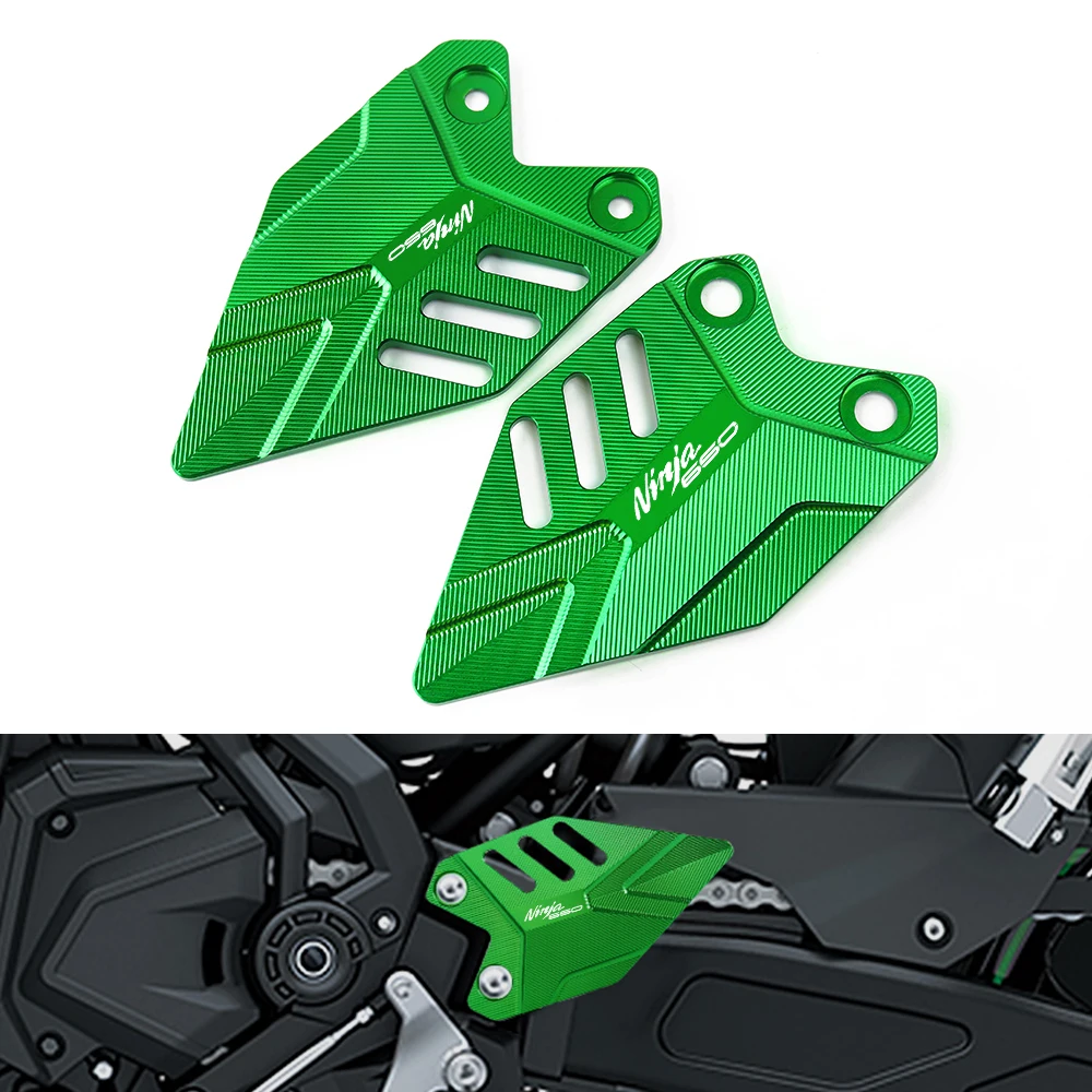 

For Kawasaki Ninja 650 Ninja650 2017-2019 2020 Motorcycle CNC Footpeg Footrest Front Brake Cylinder Heel Plates Guard Protector