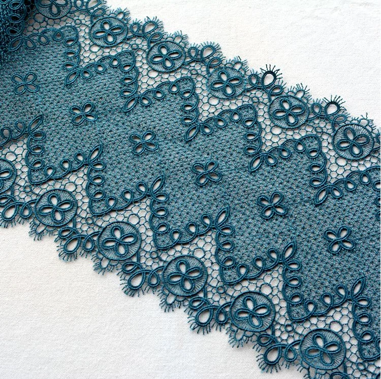 2 метра зеленая Высококачественная кружевная ткань африканская гипюровая