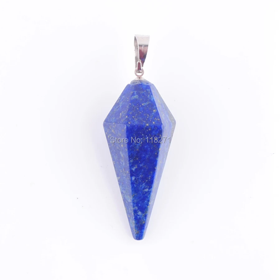 WOJIAER Lapis Lazuli натуральные драгоценные камни ожерелья с подвесками Шестигранная