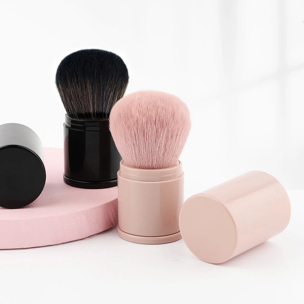 

Convenient Retractable Makeup Brush One Large Powder Blush Brush With Lid Full Set Of Beauty Tools Convenient