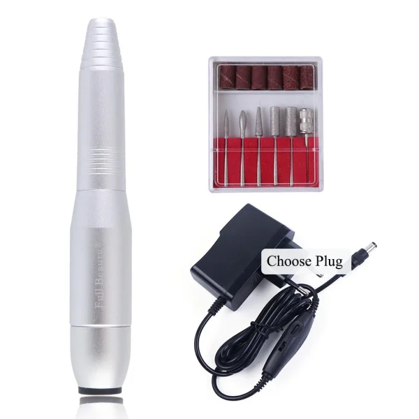 MT03-OR Drill Box Электрическая дрель для ногтей, мини-машина, пилочка для ногтей, педикюрная ручка с маникюрными сверлами, резак для ногтей, инструменты, мельница, набор CHMT01-03 - Цвет: MT03-OR Drill Box