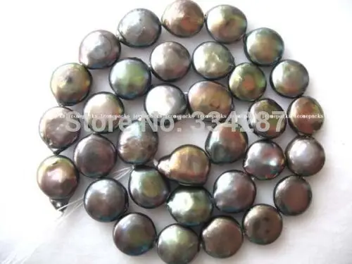 + Оптовая продажа подлинное натуральное пресноводное AA 15 &quot11-12 мм * 5-6 черное