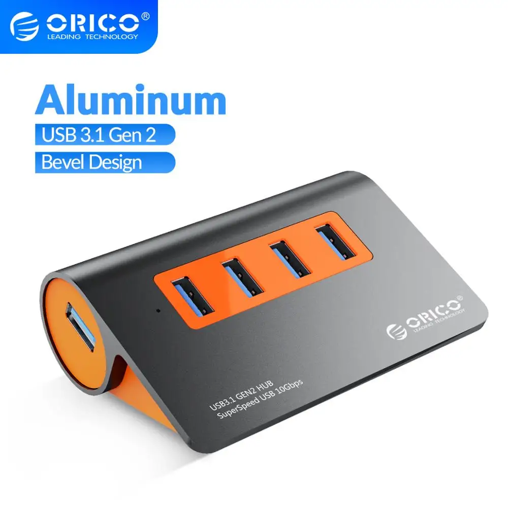 Концентратор ORICO USB 3 1 Gen2 алюминиевый USB-хаб для ПК сплиттер 10 Гбит/с суперскорость