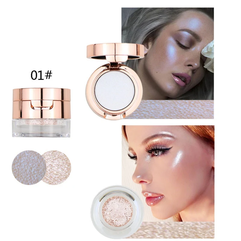 Eye Glittering Highlight Powder Makeup Shimmer Face Glow Loose Highlighter Palette maquillage MKXJ New | Красота и здоровье