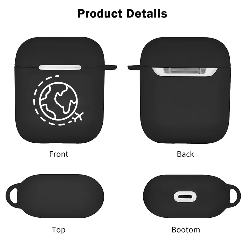 Чехол для наушников Airpods 2 1 чехол s Air pods Pro Роскошный Матовый Черный силиконовый