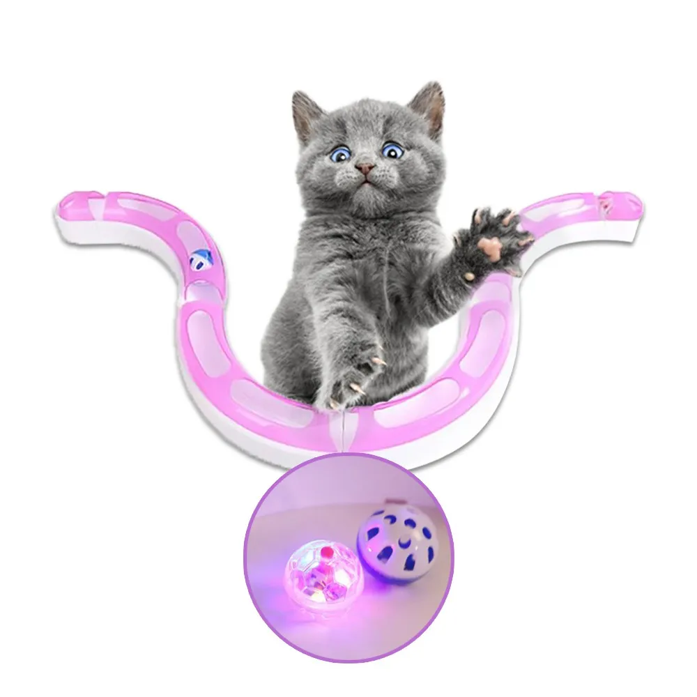 Интерактивный трек для кошек и мяч игрушки питомцев тренировочный котят игрушка
