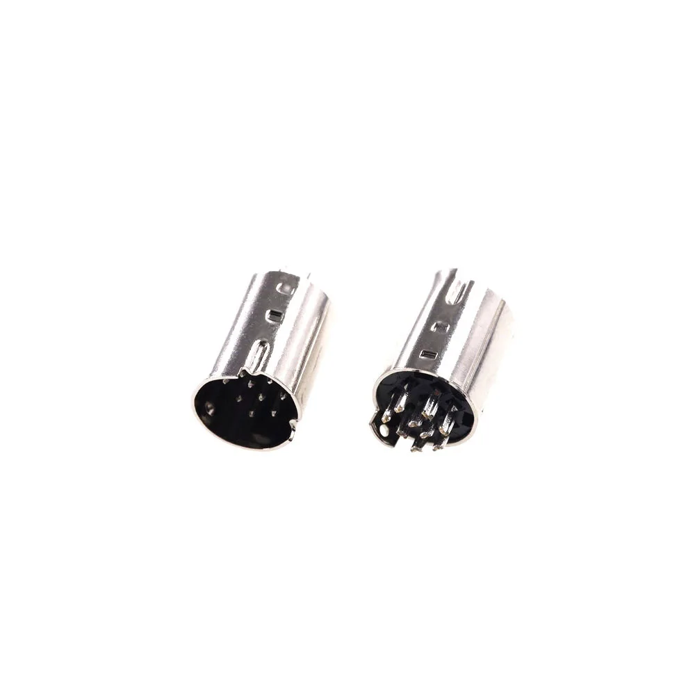 1000pcs Din Plug Male Connector 9 Pin Wire Solder Injection Rating 1A 110V 2A 12V Mini Circular DIN Stamped Cable Mount | Обустройство