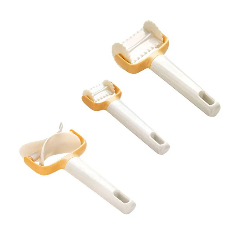 Set-3pcs Печенья прокатки гофрированные лазерной резки 3 шт./компл. инструмент для выпечки Форма для пирогов нож для теста ролик Ангел равиоли тесто ролик для приготовления печенья резак - Цвет: Set-3pcs