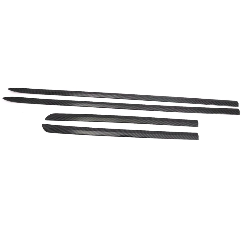 

For Tesla Model 3 2018-2021 Car Accessories ABS Carbon & Matte Body Window Around Decoration Panel Strip Cover Trim 4pcs