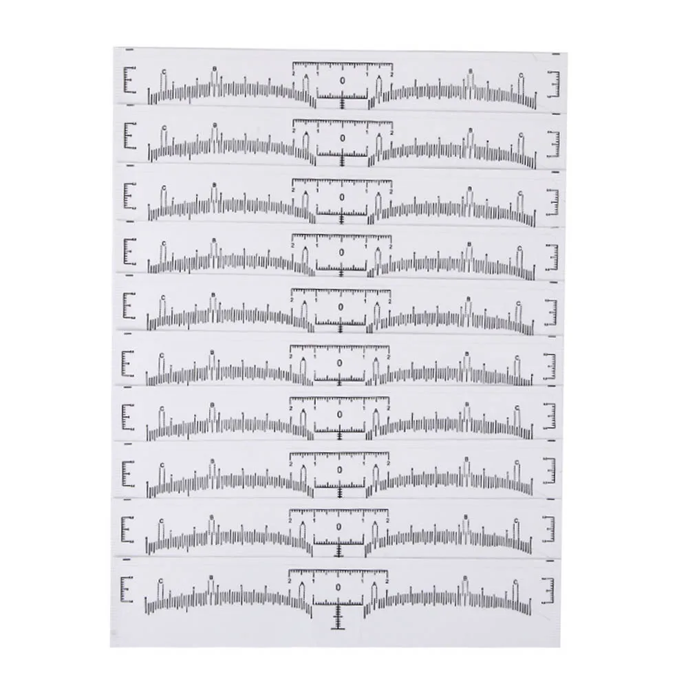 

50pcs Disposable Eyebrow large Ruler Microblading Accessories Tool Measurement Mark Permanent Makeup Sticker Tattoo Tool Kit