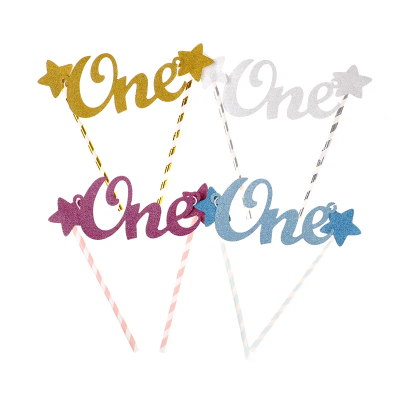 4 цвета креативный детский торт для первого дня рождения Топпер одна надпись