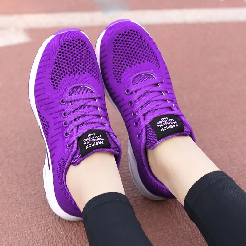 Women Air Cushion Tennis Shoes Breathable Shoes for Women Sneakers Lace-up Mesh Sports Shoes Comfortable Trainers Sneakers