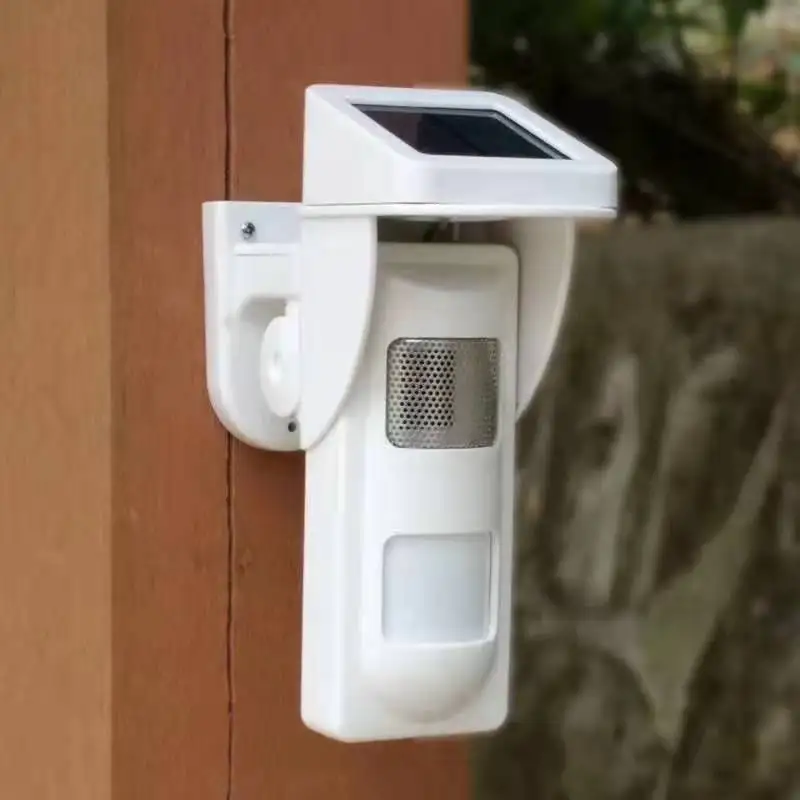 Wireless Solar Power PIR Motion Detector Home Security Alarm Sensor