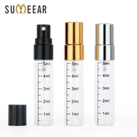 50 pieceslot 5ml empty perfume bottle aluminum spray atomizer portable travel cosmetic container scale bottles