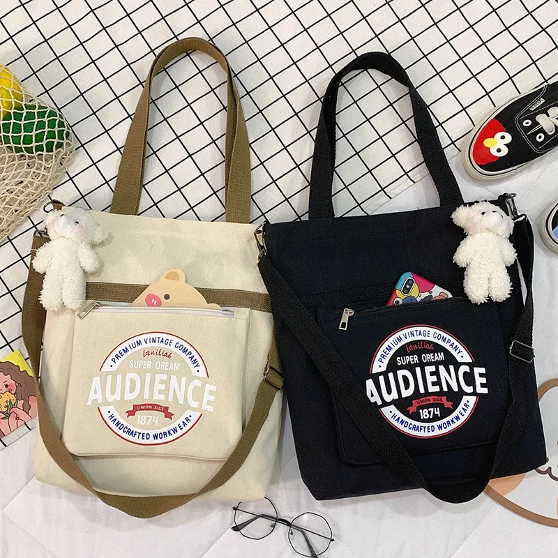 

Дизайнерская Женская Сумка-тоут через плечо, вместительные экологически чистые многоразовые мешки для покупок, холщовая сумка-мессенджер