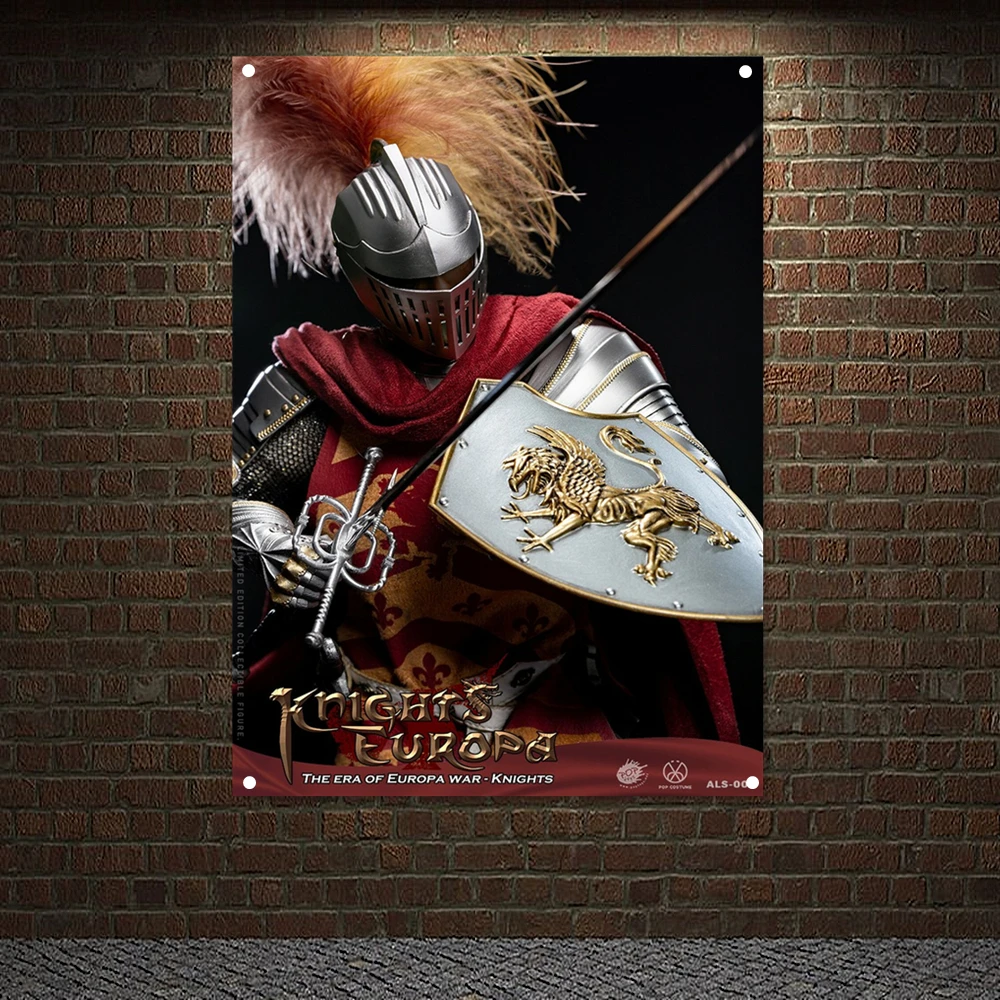 

Ancient Cross Legion Banners Flags Wall Art Knights Templar Posters Wall Hanging Ornaments Mural Canvas Painting Home Decor E5