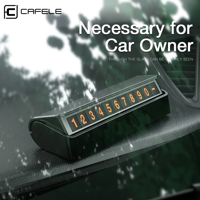 Cafele Автомобильная карточка с телефоном для временной парковки номерная карта