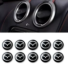 10 шт. 14 мм дистанционного Управление ключ эмблема, логотип, наклейка для Mazda 5 6 323 626 RX8 7 MX3 MX5 Atenza Axela автомобильные аксессуары