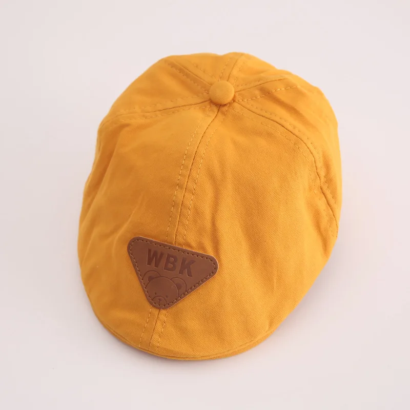 Модная детская шапка красивая хлопковая клетчатая кепка для девочек и мальчиков