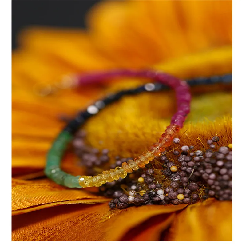 Ограненный Сапфировый Браслет DAIMI женский браслет с драгоценными камнями из