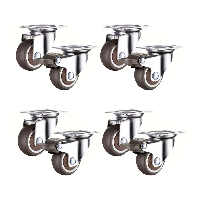 8 шт бытовой/кпромышленной тележки 1 дюймов сверхмощный поворотный мягкий