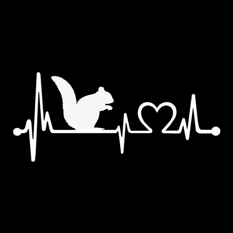 

Squirrel Heartbeat Monitor Car Sticker Fashion Body Decoration Personality PVC Waterproof Sunscreen Sticker Customizable Color