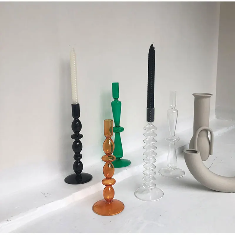 Стеклянный подсвечник 1 шт. прозрачные стеклянные подсвечники для столбов