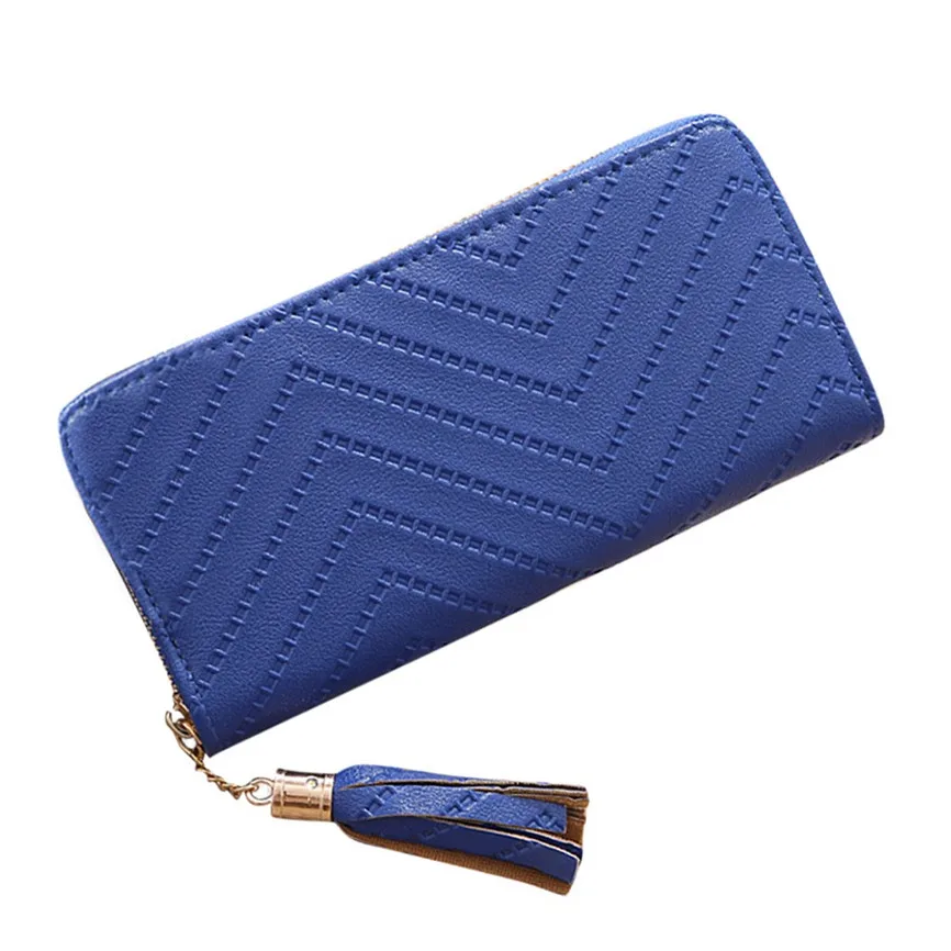 Новинка 2019 Женский Роскошный кошелек Одноцветный Длинный высокого качества