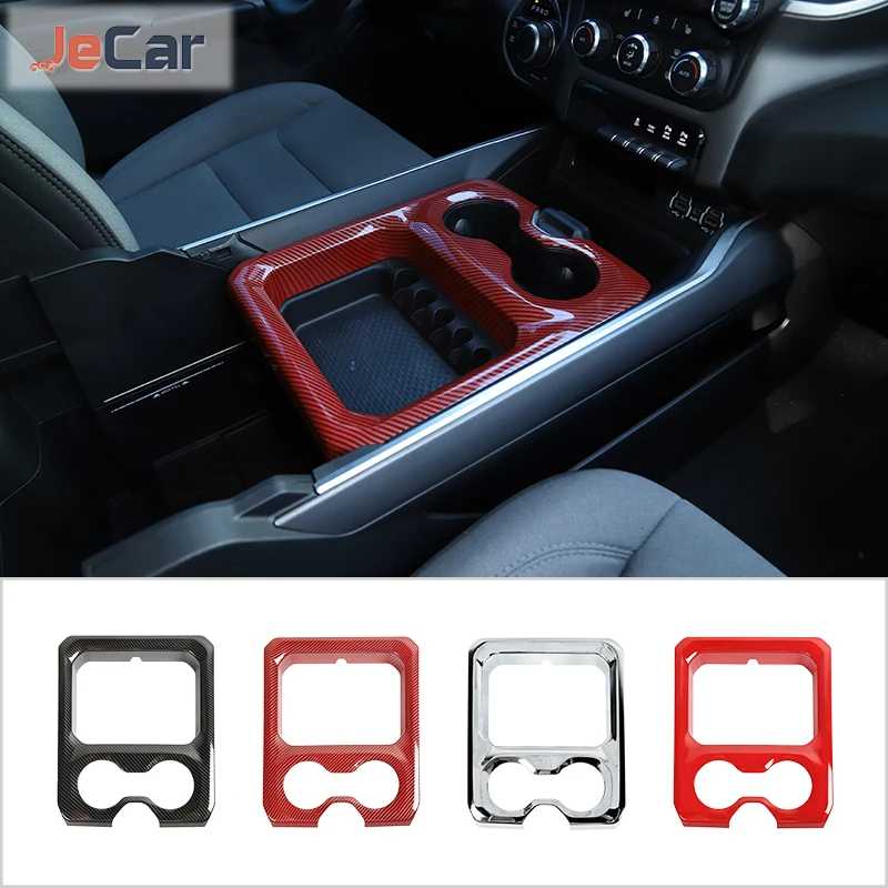 

Автомобильный Центральный держатель стакана из АБС-пластика, декоративная панель для отделения, наклейки для Dodge RAM 2018, верхние молдинги, ак...