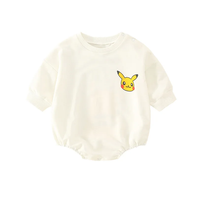 

Yg brand baby clothes cartoon cute Pikachu one-piece clothes spring and autumn cotton boys and girls pack fart clothes