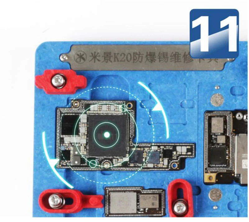 K20 Pcb держатель ремонт приспособление для Iphone X Xs Max материнская плата посадки олова с Bga трафарет A12 удалить черный клей