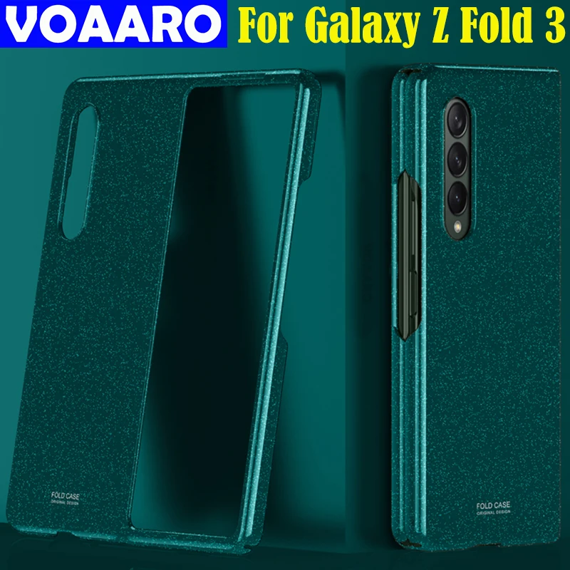 

Plating Cover for Samsung Galaxy Z Fold 3 5G Case for Galaxy Z Flod 3 Front Frame + Back Ultra Thin Hard Protective PHone Case