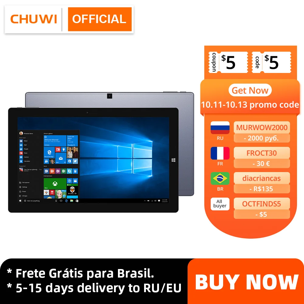 

CHUWI UBook 11.6 Inch 1920*1080 Display Intel N4120 Quad Core Processor 8GB RAM 256GB SSD Windows Tablets