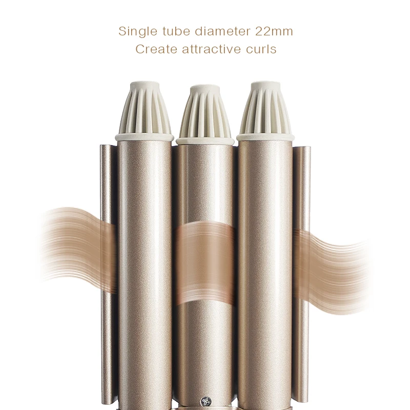

Kemei High-quality Triple Barrel Curling Iron Hair Deep Wave Hair Styling Tool Curly Hair Care Perm Hair Rollers Curlers 35D