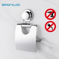 smartloc stainless steel suction cup wall mounted paper holder rack wc toilet tissue storage shelf bathroom accessories
