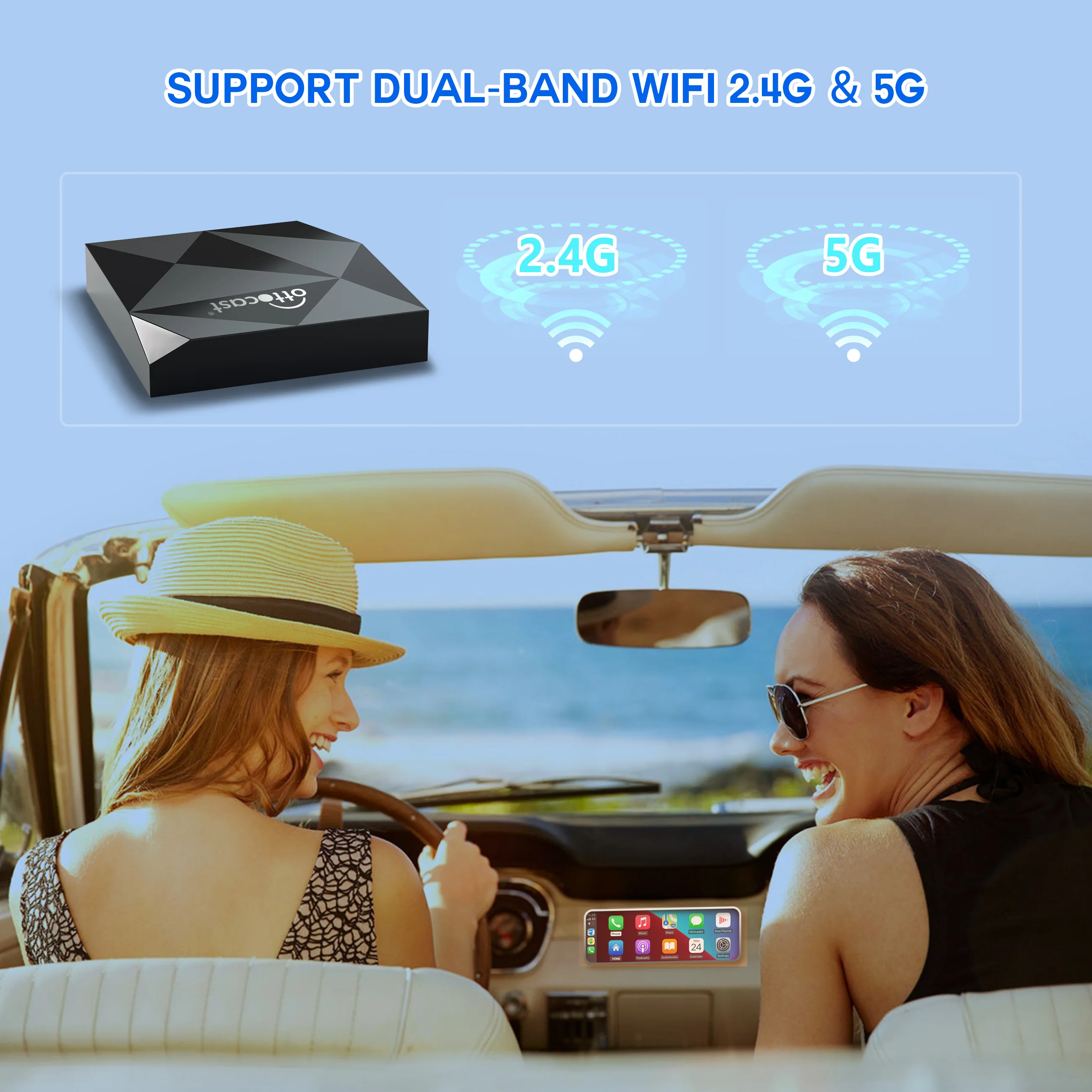 $79.60 U2-Air Wireless CarPlay Adapter 3.0 connect faster on OEM car come with wired CarPlay for original Multimedia Player via USB