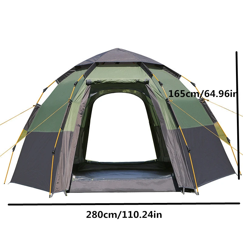 Палатка походная двухслойная на 5-8 человек Монгольская шестиугольная летняя