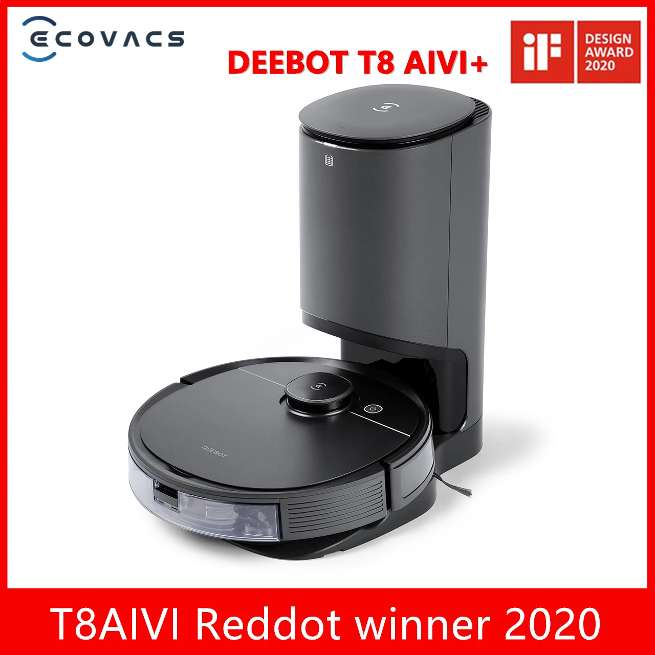Original Ecovacs DEEBOT T8Aivi T8Aivi Plus vacuum sweeper laser navigation program automatic dust removal and cleaning function