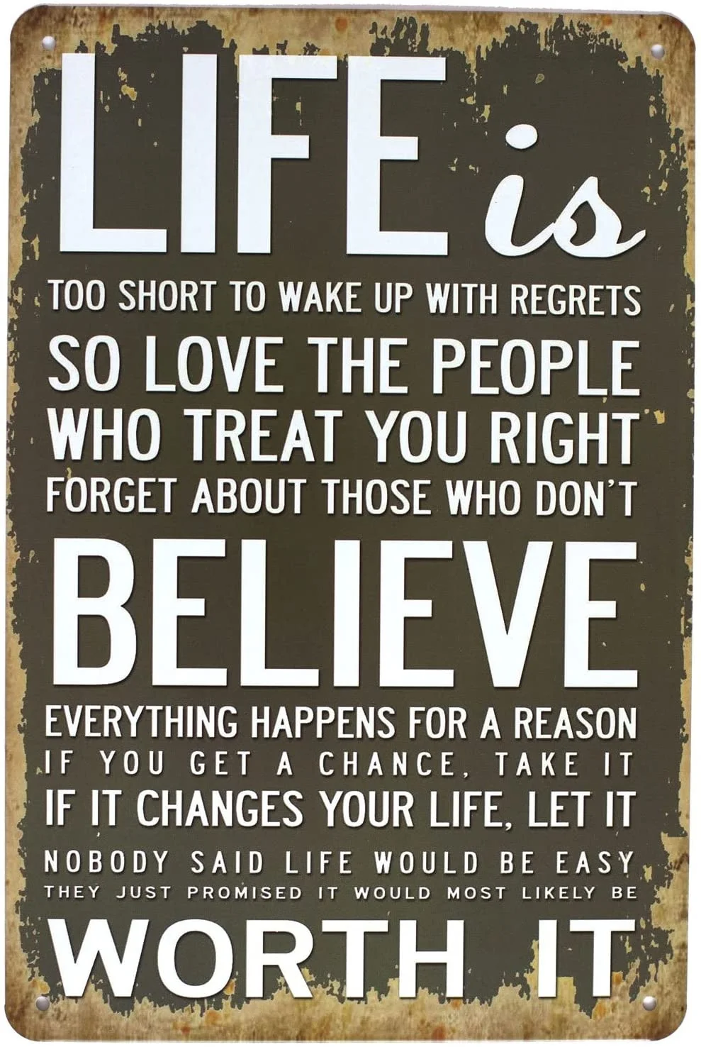 

Life Is Too Short To Wake Up Metal Tin Sign, Wall Decoration Sign