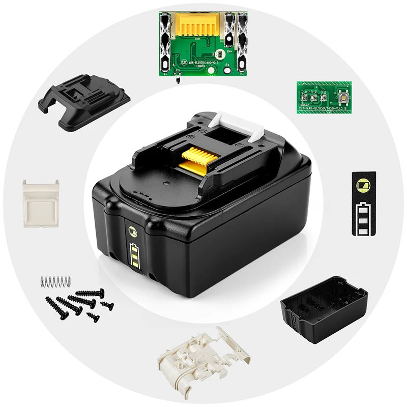 BL1850 BL1860 Батарея чехол Комплект Замена для Makita 18V с PCB програмная панель