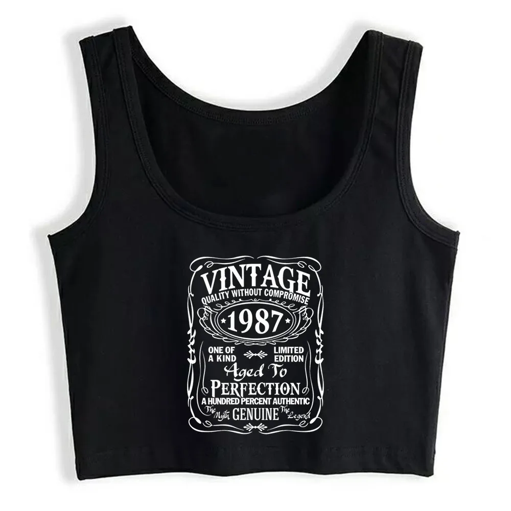 

Crop Top Women 1987 30th Birthday Gift Born In 1987 Harajuku Tank Top Women Casual Women Clothes