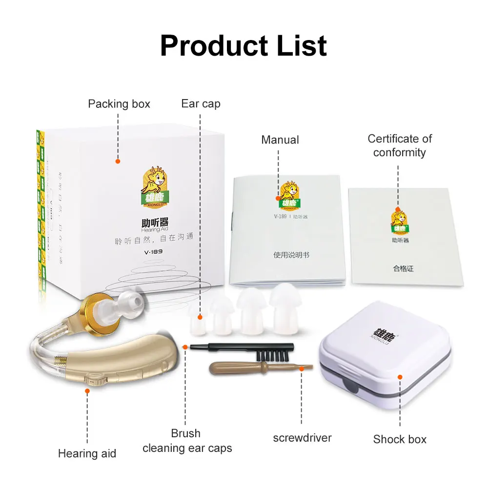 

Hearing aid of BTE sound-amplifiers Digital hearing aid Wireless Portable Adjustable volume hearing aids for Elderly