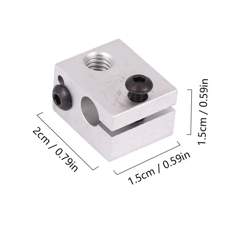 

5pcs Hot End Heater Block Aluminum Alloy Heating Block for 3D Printer