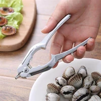 blood clam clip kitchen tool multi function open clam shell zinc alloy seafood clip automatic spring design food clip practical